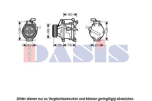 AKS DASIS Kompresors, Gaisa kond. sistēma 851074N